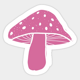 Pink Mushroom Sticker